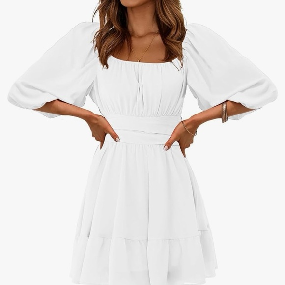 Exlura Summer Lantern Half Sleeve Mini Dress - Picture 3 of 8